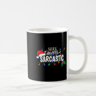 Caneca De Café Natal Sarcástico Muito Alegre Correspondente