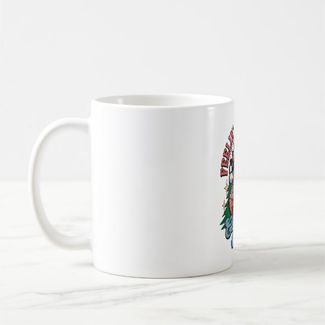 Caneca De Café Natal Sentindo-se Alegre (Esquerda)