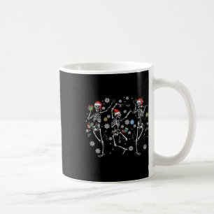Caneca De Café Natal Skeleton Dançando Xmas 2024 Homens Mulheres