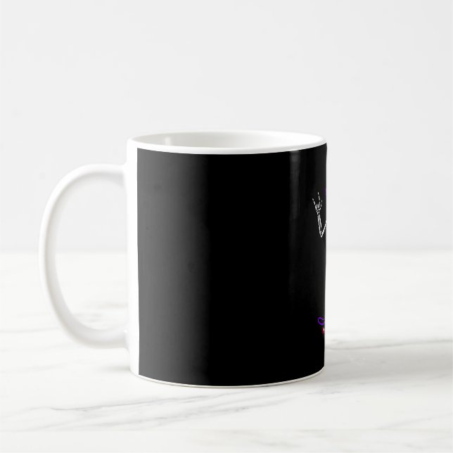 CANECA DE CAFÉ NATAL SKELETON NO SKATEBOARD FUNNY XMAS (Esquerda)