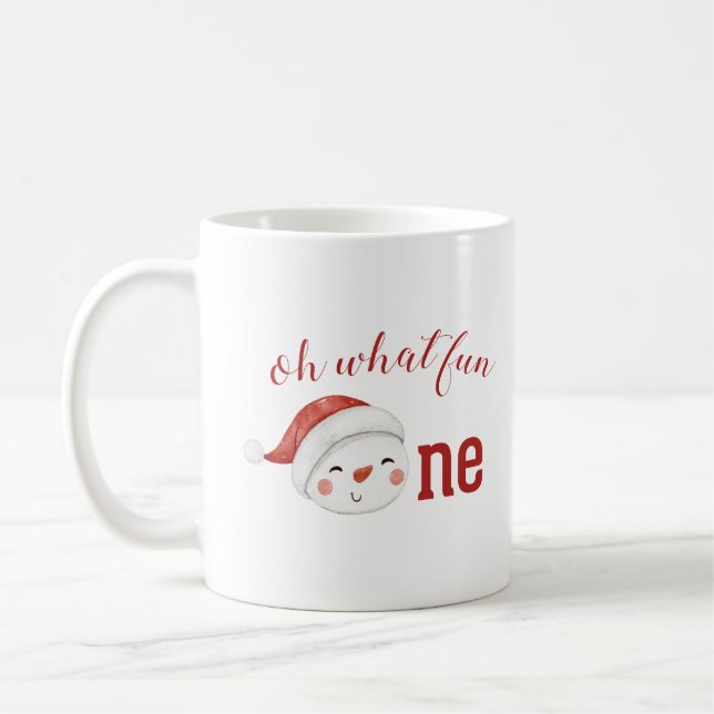 Caneca De Café Natal Snowman Primeiro Aniversário Bebê (Esquerda)