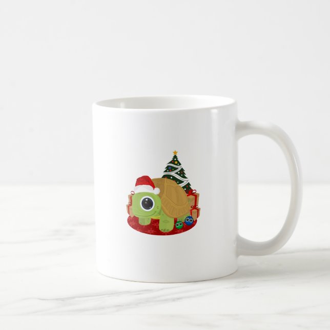 Caneca De Café Natal - Tartaruga (Direita)