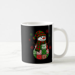 Caneca De Café Natal Tendência Remendo Boneco de Neve Feliz Natal