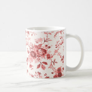 Caneca De Café Natal Toile gasto vermelho