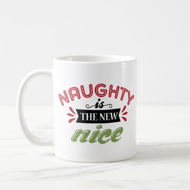Caneca De Café Natal Travesso É O Novo Bom (Esquerda)