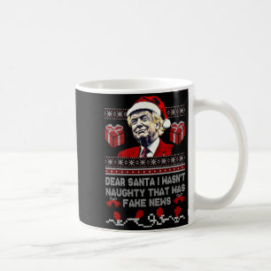 Caneca De Café Natal Trump Querido Papai Noel Notícias Falsas Div