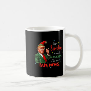 Caneca De Café Natal Trump Querido Papai Noel Notícias Falsas Div