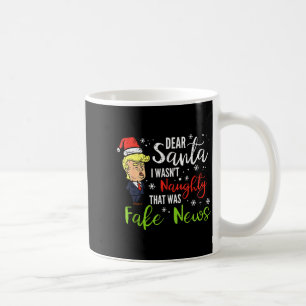 Caneca De Café Natal Trump Querido Papai Noel Notícias Falsas Eng