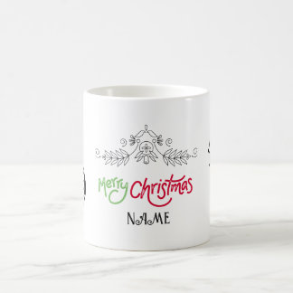 CANECA DE CAFÉ NATAL VERDE VERMELHO BRANCO 11 0Z MERRY