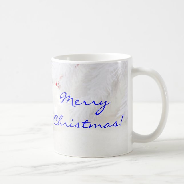 Caneca De Café Natal Vermelho e Branco Feliz Natal II (Direita)
