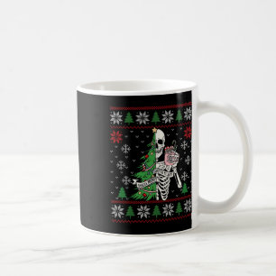 Caneca De Café Natal Vibes Xmas Skeleton Sorta Feliz Sorta Sorta 