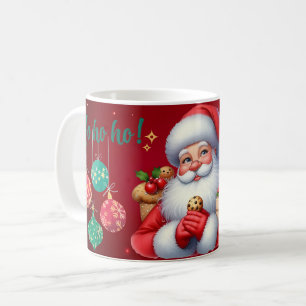 Caneca De Café Natal Vintage Papai Noel com Férias Aconchegantes