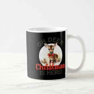 Caneca De Café Natal Vintage Retro Rena Antler Oh Deer Natal