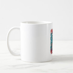 Caneca De Café Natal Vintage Unicórnio Dabbing Arco-íris Feriado