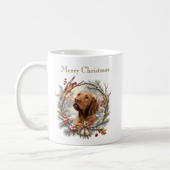 Caneca De Café Natal Vizsla  (Esquerda)