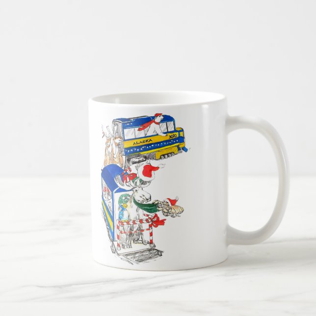 Caneca De Café Natal Whimsso Alaska Vida Selvagem Café Mug (Direita)