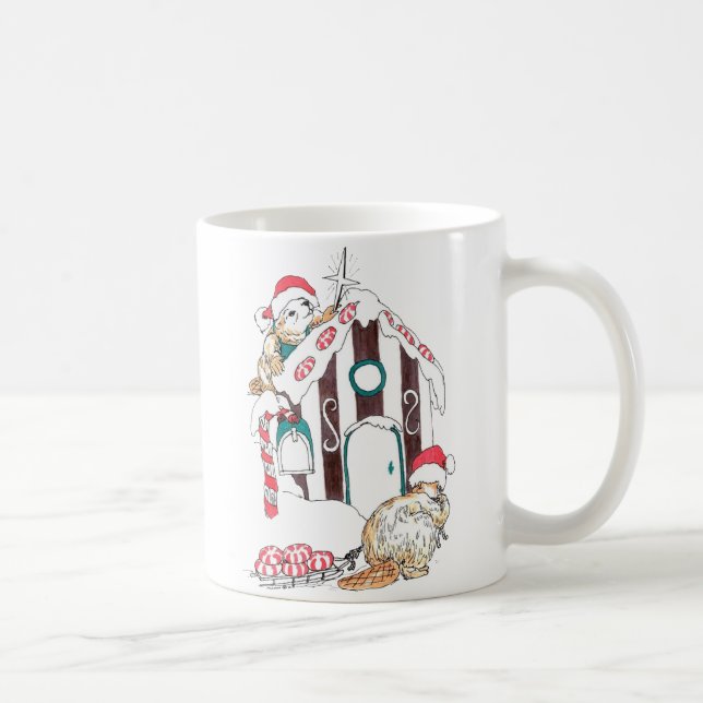 Caneca De Café Natal Whimsso Alaska Vida Selvagem Café Mug (Direita)