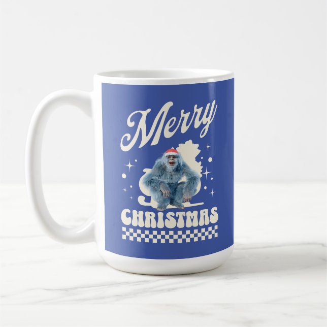 Caneca De Café Natal Yeti Divertido Humor de Férias (Esquerda)