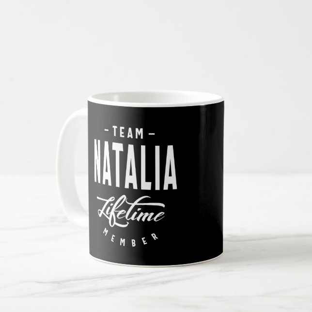 Caneca De Café Natalia Personalised Name Birthday Gift (Frente Esquerda)