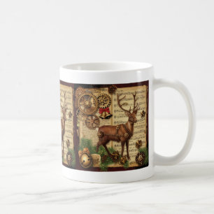 Caneca de café natalina Steampunk