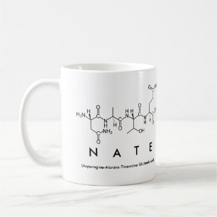 Caneca De Café Nate peptide name mug