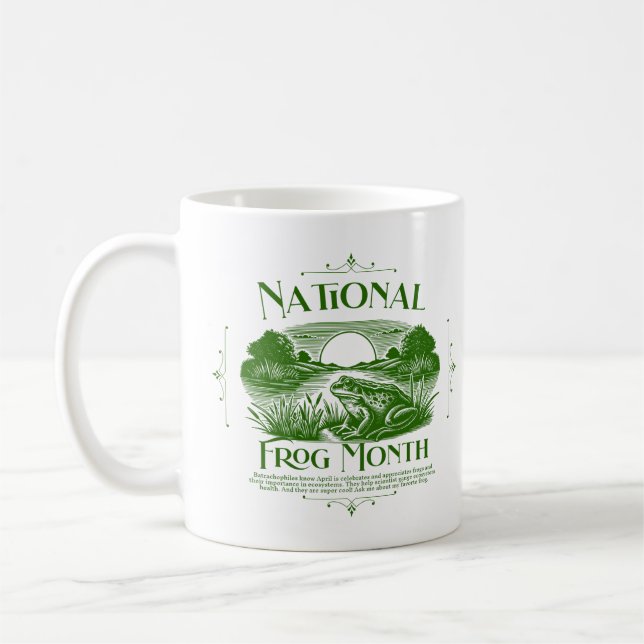 Caneca De Café National Frog Month (Esquerda)