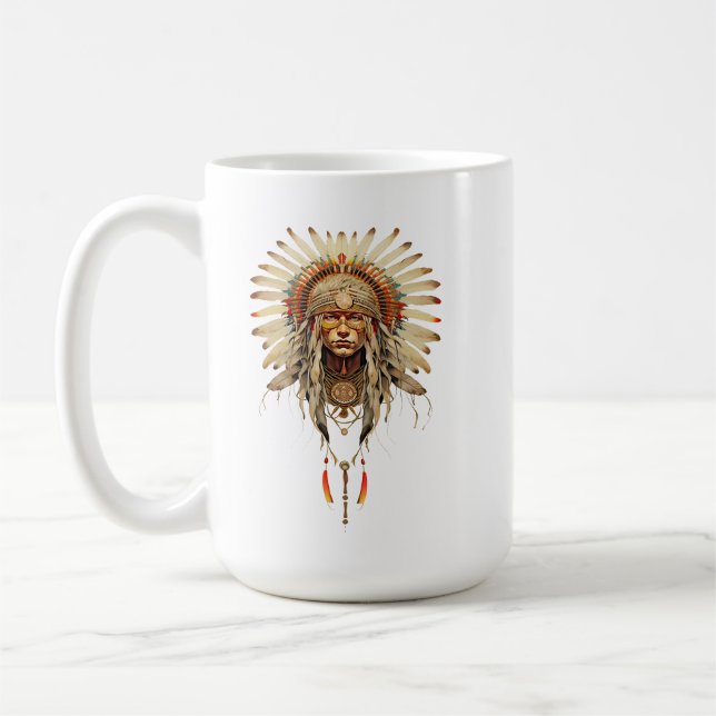 Caneca De Café Native American Indian Reservation feather tribe (Esquerda)