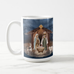 Caneca De Café Natividade Cena Bebê Jesus Natal Cristão