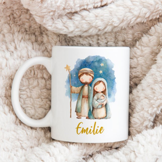 Caneca De Café Nativity Christmas Mug Holy Family Religious Gift (Criador carregado)