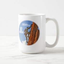 Caneca De Café Nativo Americano Escalando um Pico