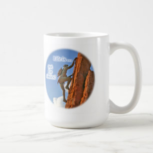 Caneca De Café Nativo Americano Escalando um Pico