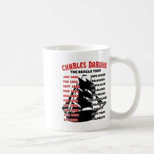 Caneca De Café Naturalista Charles Darwin Beagle Meme Tour Terra 