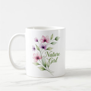 Caneca De Café Nature Girl Floral