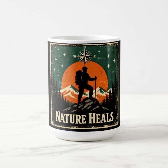 Caneca De Café Nature Heals – Outdoor Wellness Mindful (Centro)