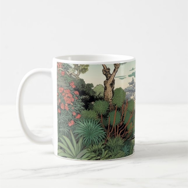 Caneca De Café Natureza, acampamento, flora, flores, plantas (Esquerda)