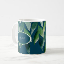 Caneca De Café Natureza Boêmia Verde Moderna