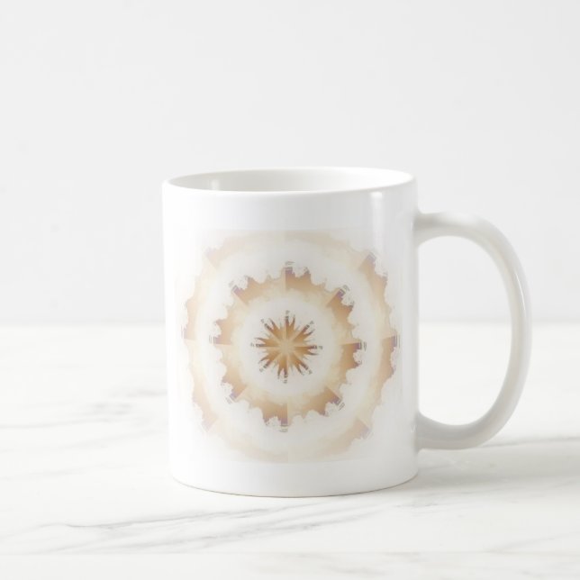 Caneca De Café Natureza Castanha Caleidoscópio (Direita)
