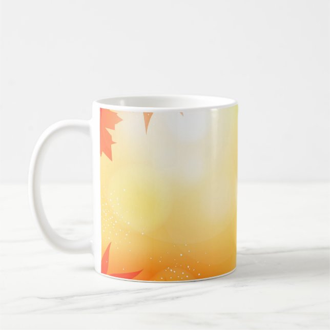 Caneca De Café Natureza da queda de fundo do outono (Esquerda)