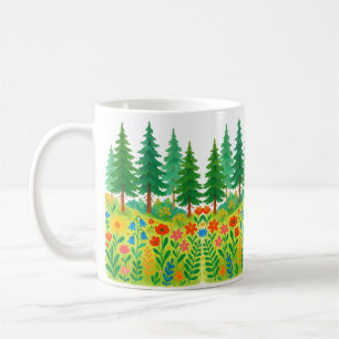 Caneca De Café Natureza: das florestas serenas à floração
