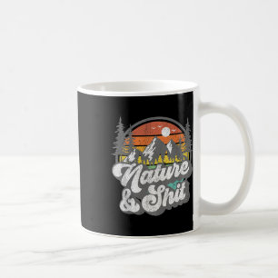 Caneca De Café Natureza E Caminhada Divertida Acampamento Mochile