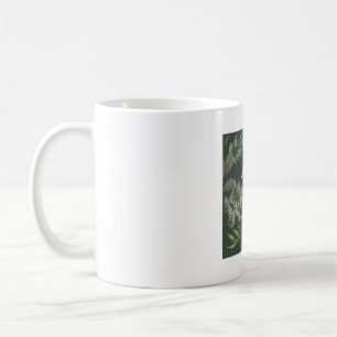 Caneca De Café Natureza folha verde espécie granizo aquarela