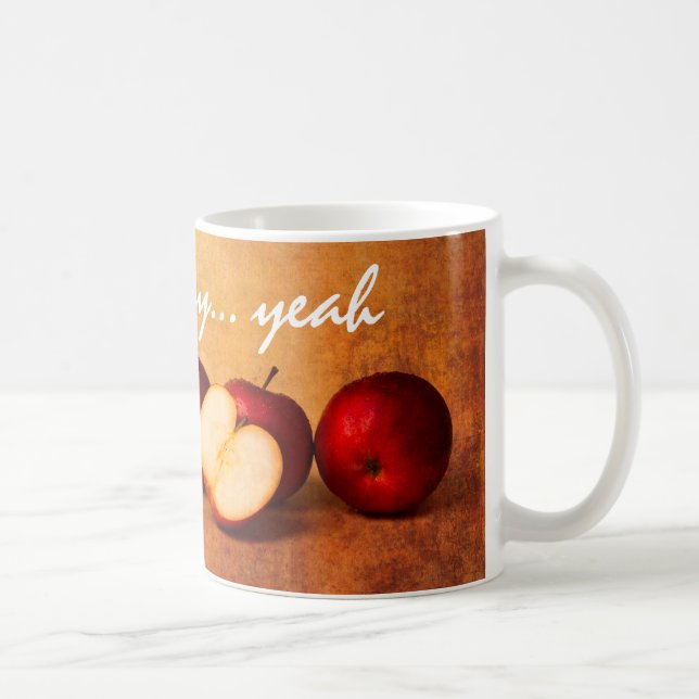 Caneca De Café Natureza Morta de Maçãs Vermelhas (Direita)
