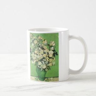 Caneca De Café Natureza-morta - Rosas Cor-de-Rosa em um Vaso Vinc