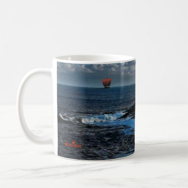 Caneca De Café Nau Viking de Wick Bay (Esquerda)