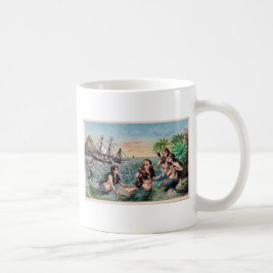 Caneca De Café Naufrágio Antigo das Sereias Vitorianas Tesouro Na