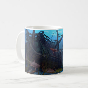 Caneca De Café Naufrágio de navio pirata Vintage