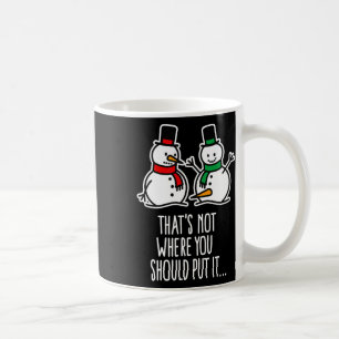 Caneca De Café Naughty Christmas Dizendo Snowman Cartoon Ugl Sujo