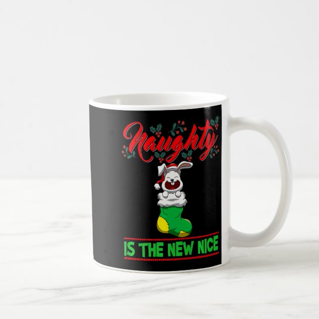 Caneca De Café Naughty Is The New Nice Christmas Santa Xmas Premi (Direita)
