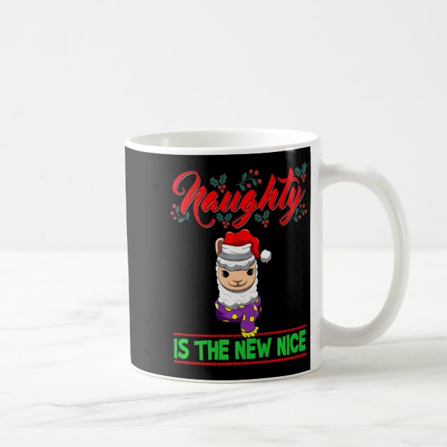 Caneca De Café Naughty Is The New Nice Christmas Santa Xmas Premi (Direita)