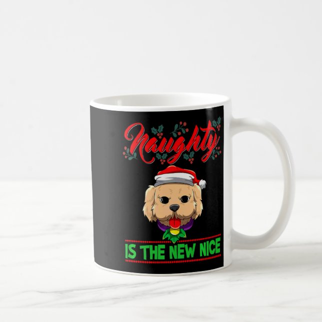 Caneca De Café Naughty Is The New Nice Christmas Santa Xmas Premi (Direita)